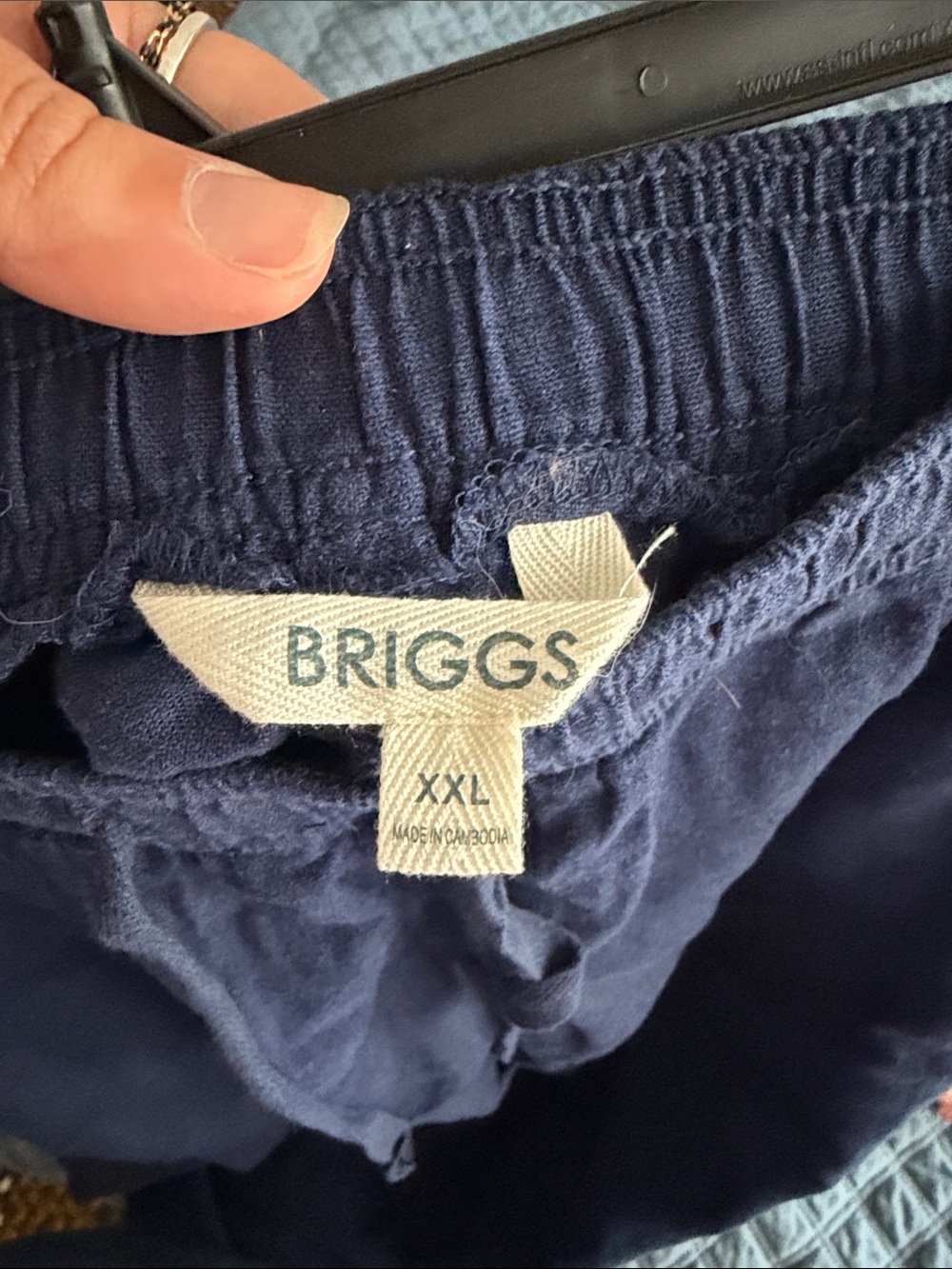 Briggs navy linen pants xxl